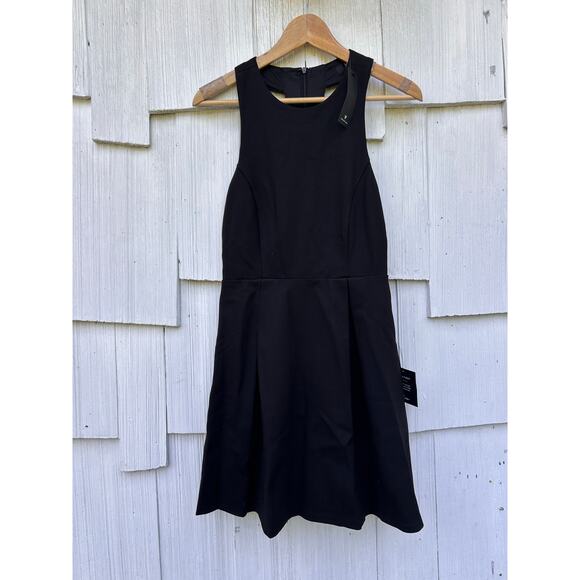 Lulus Cut out and About Black Skater Dress Small NWT - Picture 4 of 13